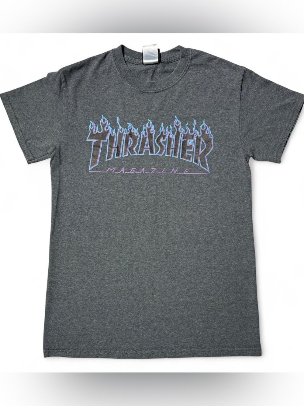 THRASHER BLUE FLAME SKATER TEE SMALL